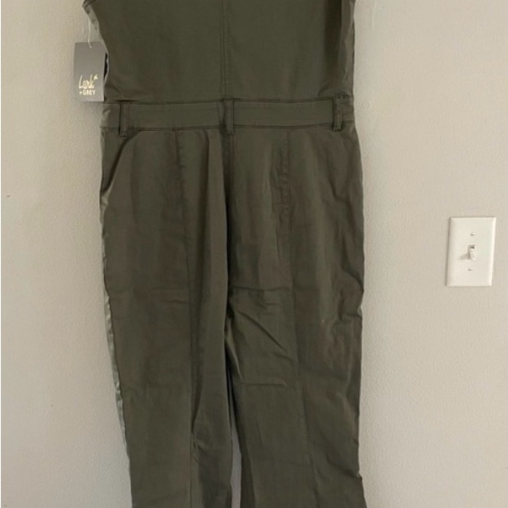 Lark & Grey Olive Sleeveless Jumpsuit - Picture 2 of 5